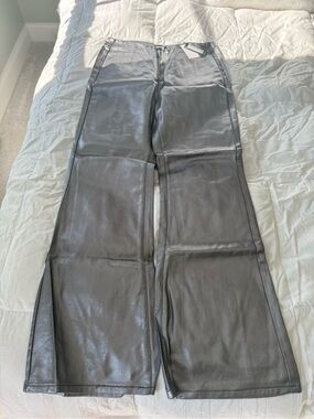 PrettyLittleThing metallic silver jeans